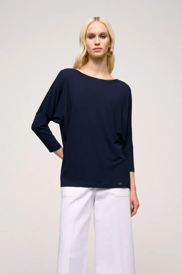 Luisa Spagnoli Tops And TShirts Bibla Blue 8211 Women