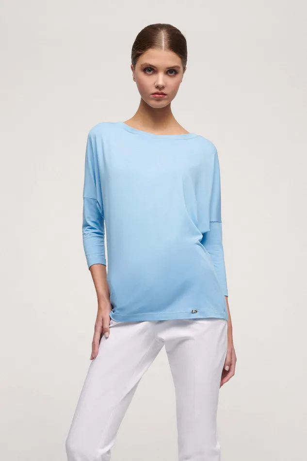 Luisa Spagnoli Tops And TShirts Bibla Light Blue 8211 Women