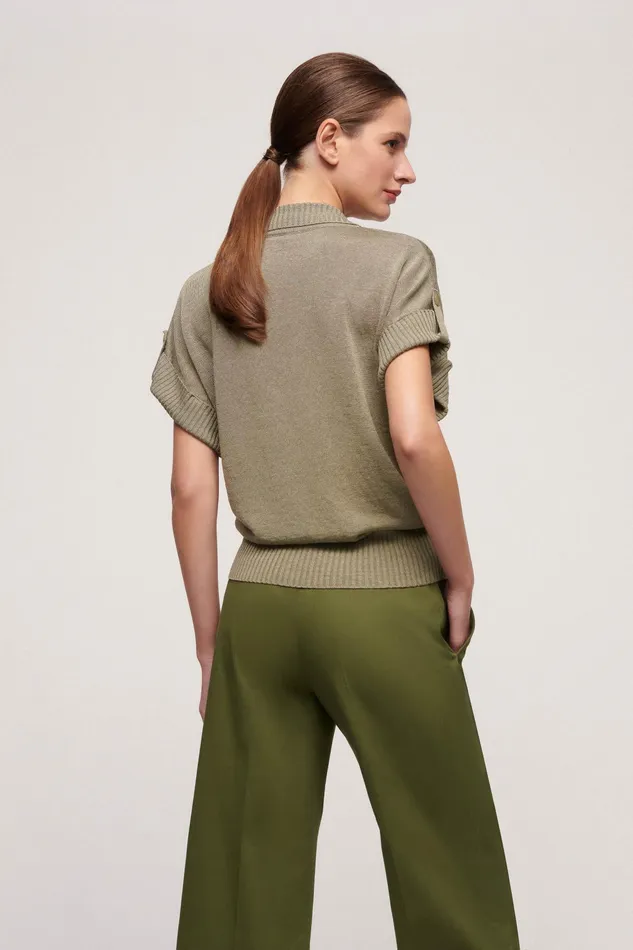 Luisa Spagnoli Tops And TShirts Concetta Military Green 8211 Women Luisa Spagnoli Tops And TShirts Concetta Military Green 8211 Women