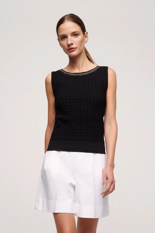 Luisa Spagnoli Tops And TShirts Consonante Black 8211 Women