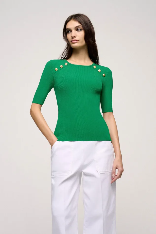 Luisa Spagnoli Tops And TShirts Contralto Green 8211 Women