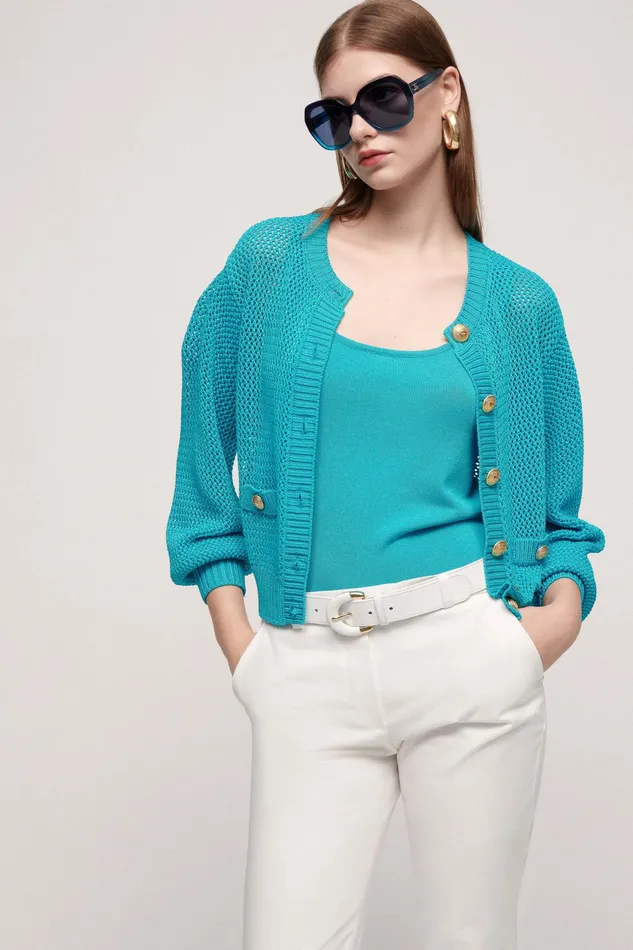 Luisa Spagnoli Tops And TShirts Corde Turquoise 8211 Women Luisa Spagnoli Tops And TShirts Corde Turquoise 8211 Women