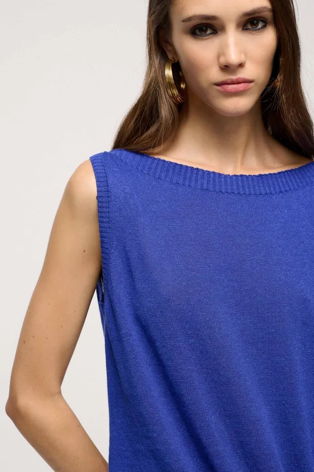 Luisa Spagnoli Tops And TShirts Cubico Bluette 8211 Women Luisa Spagnoli Tops And TShirts Cubico Bluette 8211 Women