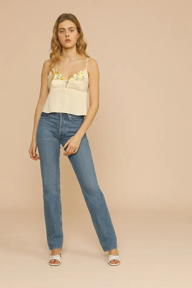 MANUEL Top Citron Ecru Women Rouje Tshirts and Tank Tops