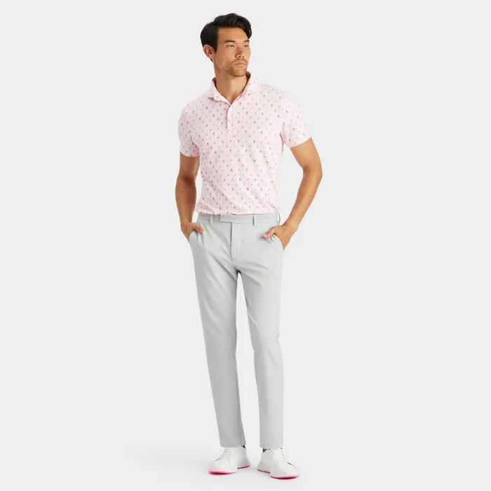 Mapped Icon Camo Tech Jersey Modern Spread Collar Polo Petal Men GFORE Tops