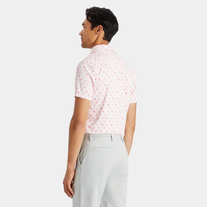 Mapped Icon Camo Tech Jersey Modern Spread Collar Polo Petal Men GFORE Tops