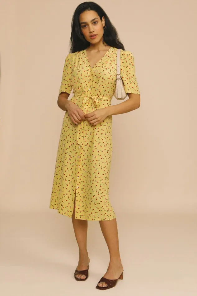 MATHILDE Dress Mini Tulipe Paille Women Rouje Dresses