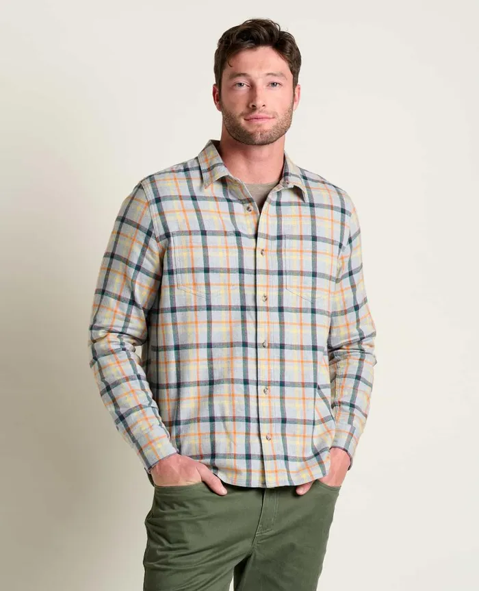 Men039s Flannagan Long Sleeve Shirt Heather Grey ToadandCo Shirts