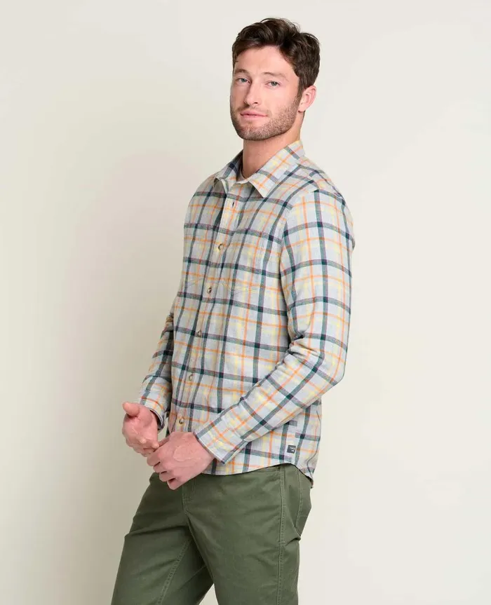 Men039s Flannagan Long Sleeve Shirt Heather Grey ToadandCo Shirts