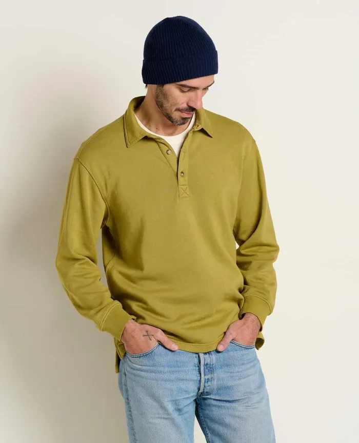 Men039s Hemp Daybreaker Rugby Green Moss ToadandCo Jackets and Layers
