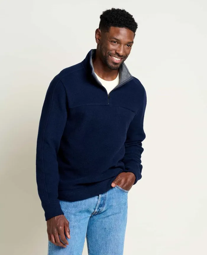 Men039s Kennicott Quarter Zip Sweater True Navy ToadandCo Jackets and Layers