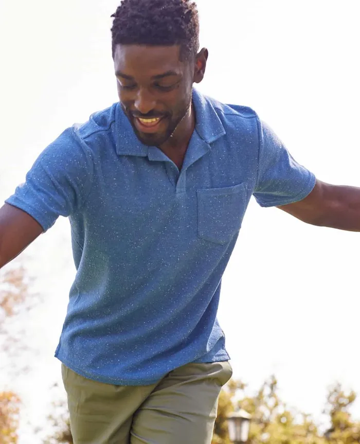 Men039s Men039s Eventide Terry Short Sleeve Polo High Dive ToadandCo TShirts