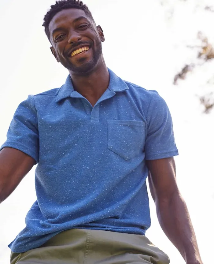 Men039s Men039s Eventide Terry Short Sleeve Polo High Dive ToadandCo TShirts