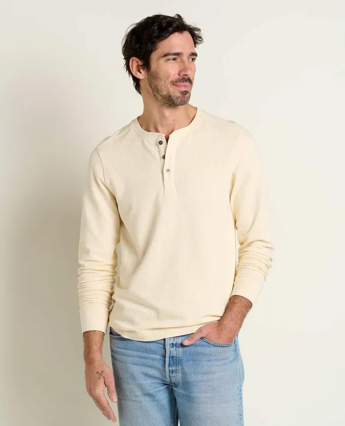 Men039s Men039s Ponderosa Long Sleeve Henley Almond ToadandCo Shirts
