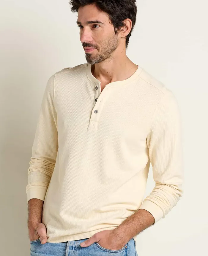 Men039s Men039s Ponderosa Long Sleeve Henley Almond ToadandCo Shirts