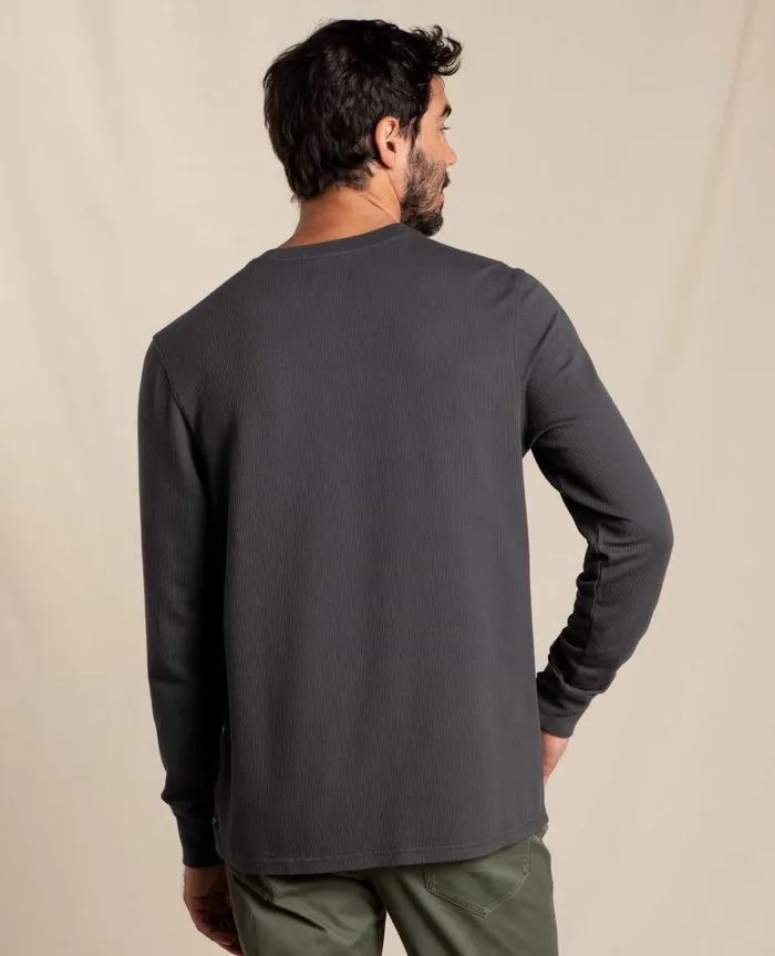 Men039s Men039s Ponderosa Long Sleeve Henley Soot ToadandCo TShirts