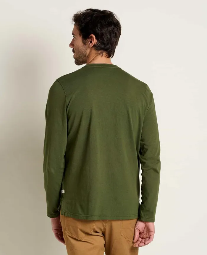 Men039s Men039s Primo Long Sleeve Henley Chive ToadandCo Shirts