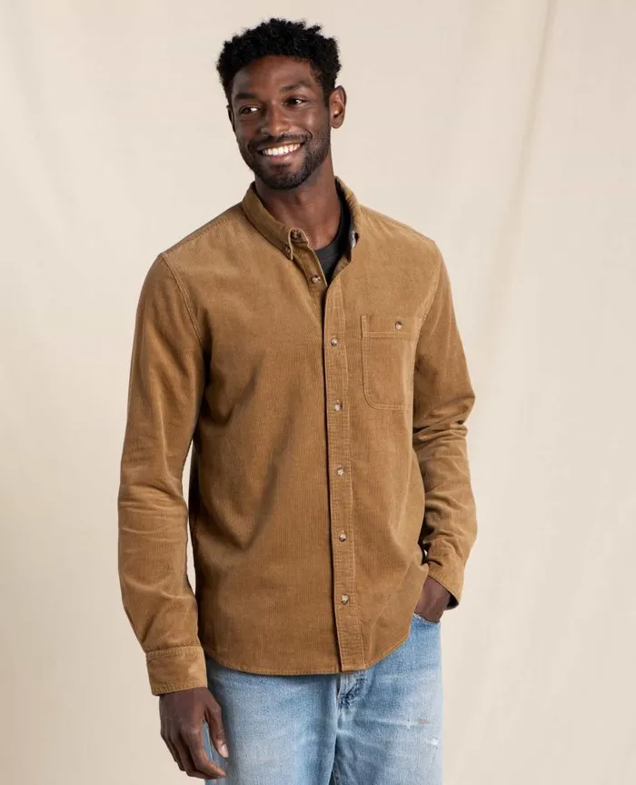 Men039s Men039s Scouter Cord Long Sleeve Shirt Honey Brown ToadandCo Shirts