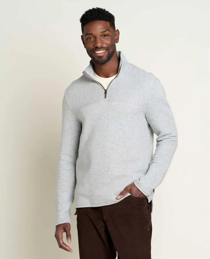 Men039s Moonwake 14 Zip Pullover Heather Grey ToadandCo Jackets and Layers