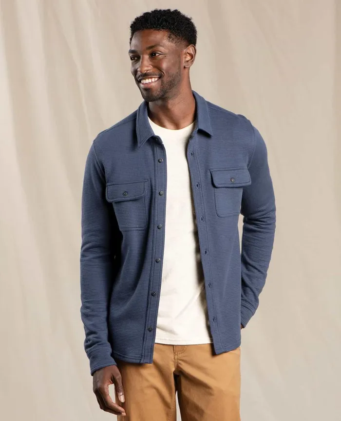 Men039s Moonwake Long Sleeve Shirt True Navy ToadandCo Shirts