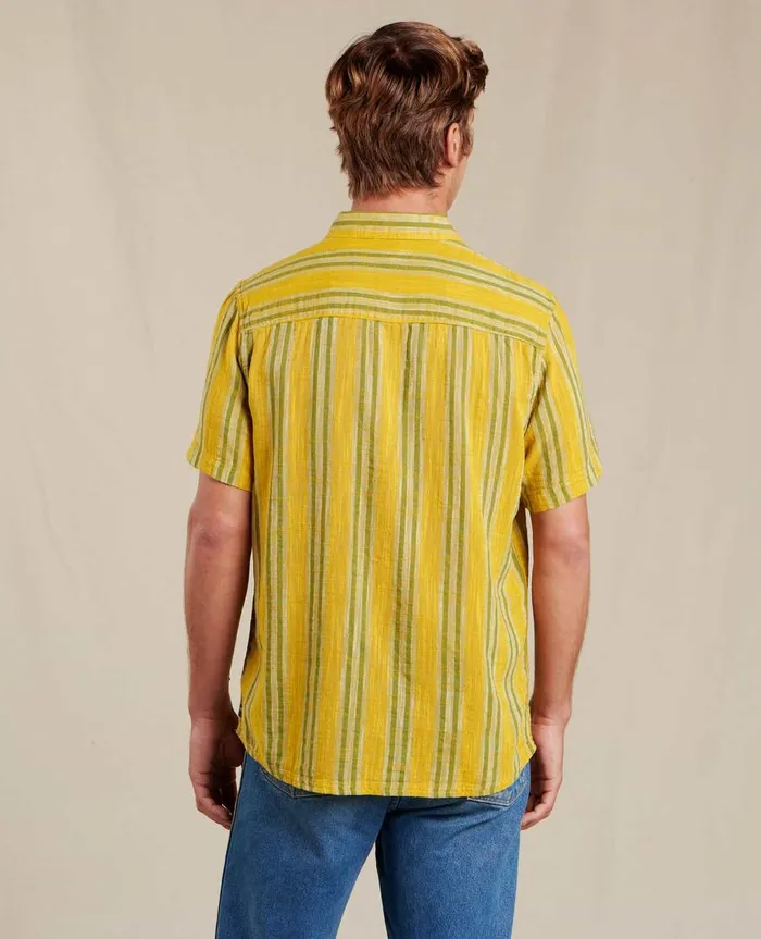 Men039s Salton Short Sleeve Shirt Lemon Stripe ToadandCo Shirts