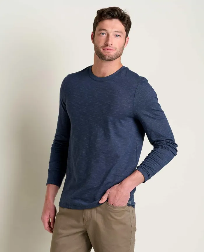 Men039s Tempo Long Sleeve Crew True Navy ToadandCo Jackets and Layers