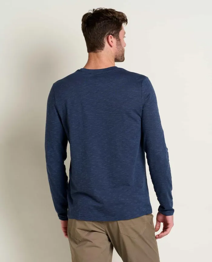 Men039s Tempo Long Sleeve Crew True Navy ToadandCo Jackets and Layers