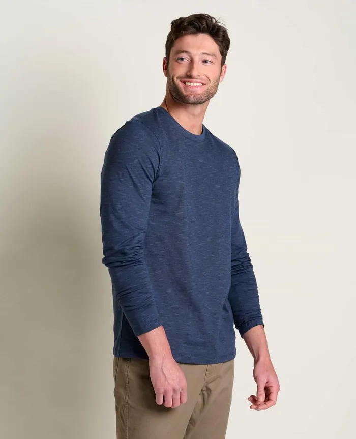 Men039s Tempo Long Sleeve Crew True Navy ToadandCo Jackets and Layers