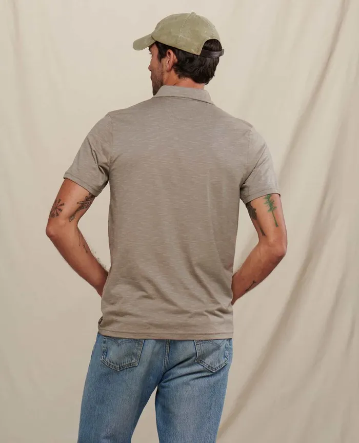 Men039s Tempo Short Sleeve Polo Dark Chino ToadandCo TShirts