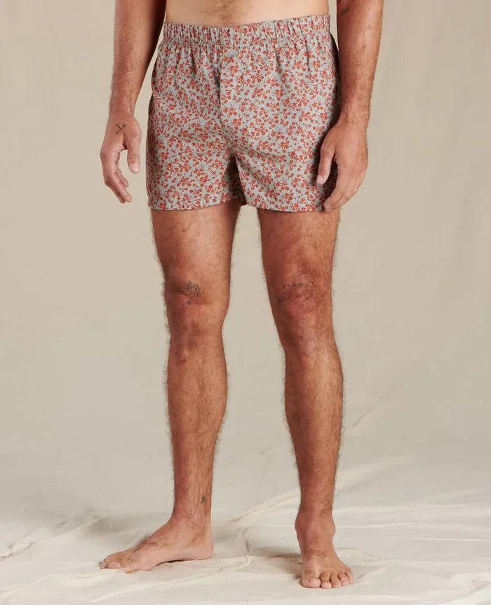 Men039s Woven Boxer Pale Slate Forager Print ToadandCo Underwear and Accessories