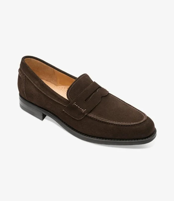 Men 356 Dark Brown Suede Loake Loafers Men 356 Dark Brown Suede Loake Loafers