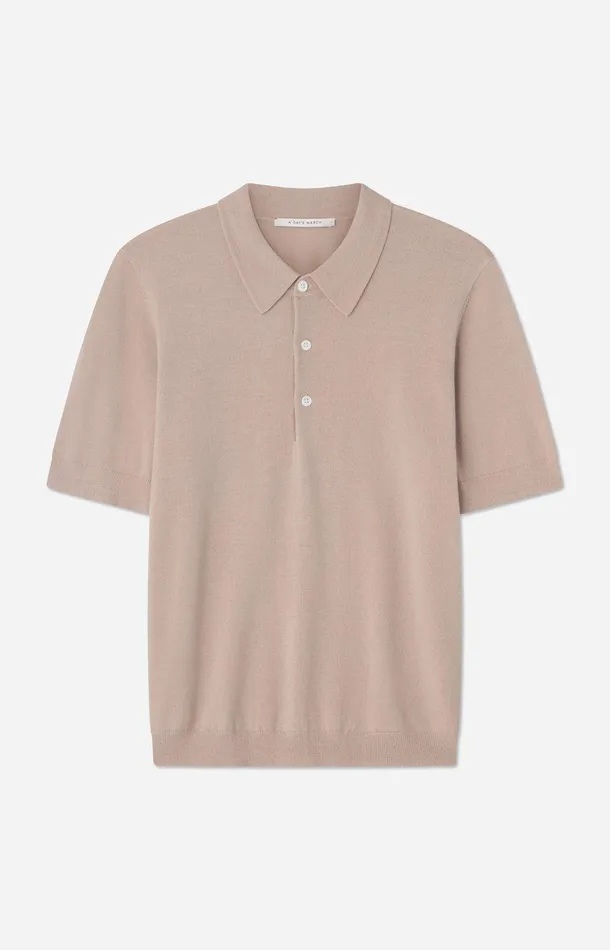 Men A Day039s March Knitwear Rosehall Merino Short Sleeve Polo