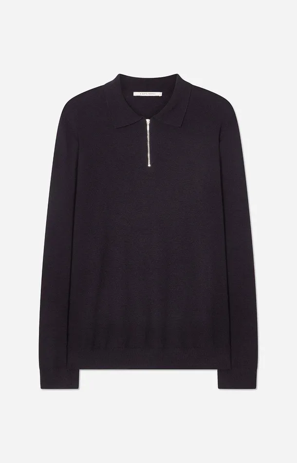 Men A Day039s March Knitwear Thompson Merino HalfZip Polo