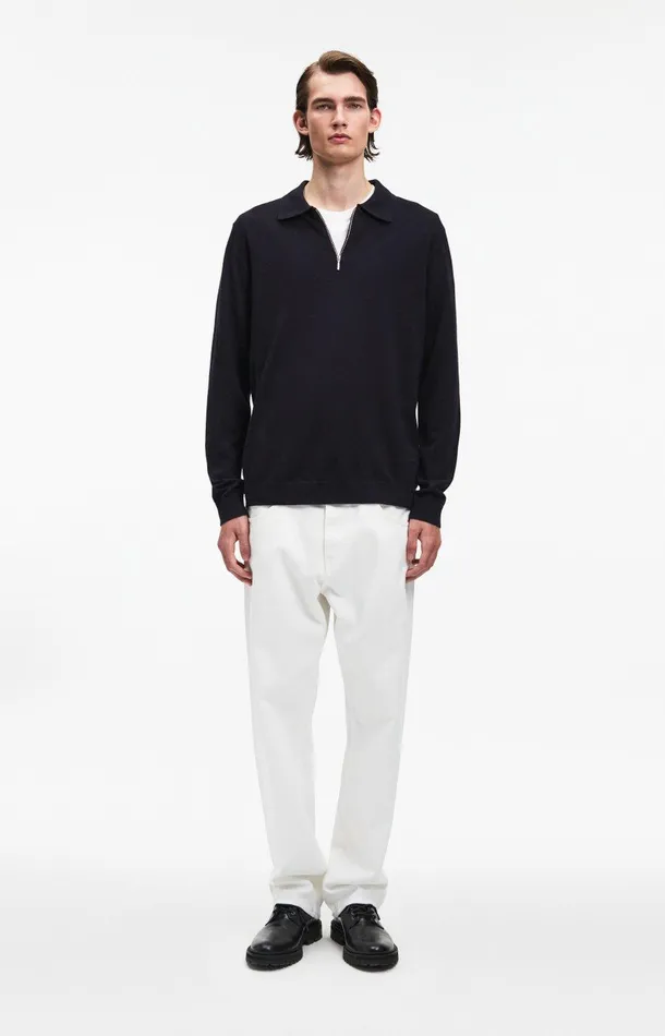 Men A Day039s March Knitwear Thompson Merino HalfZip Polo Men A Day039s March Knitwear Thompson Merino HalfZip Polo
