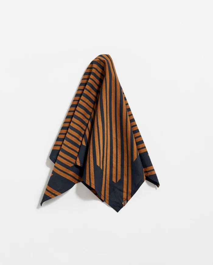 Men Accessories Billy Reid Heirloom Stripe Bandana Blackgold