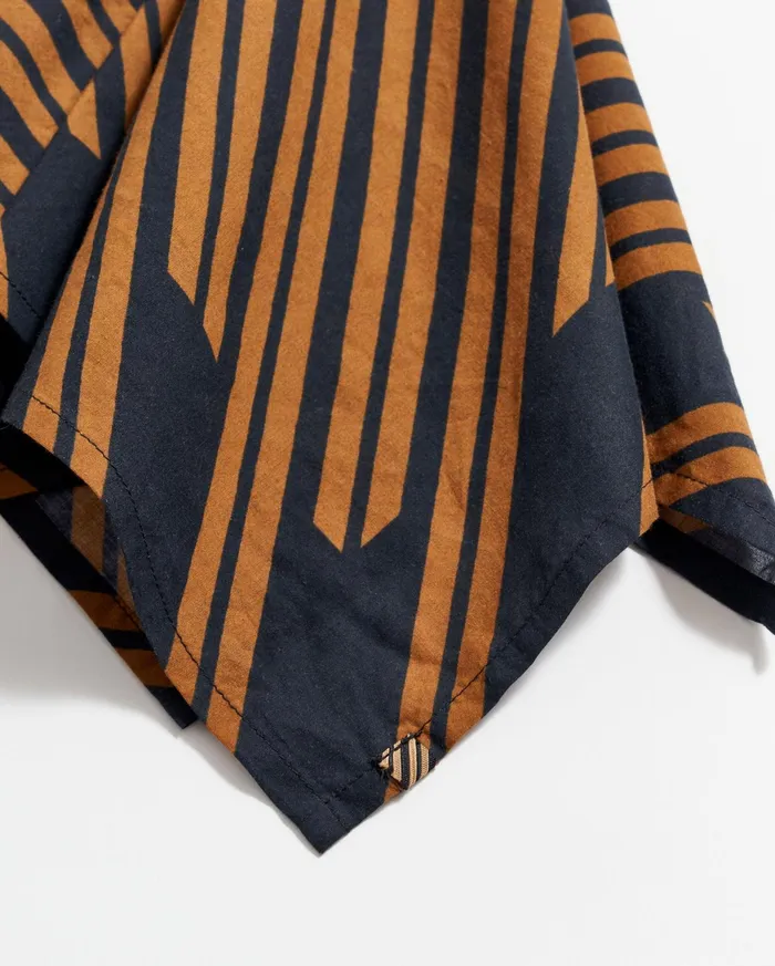 Men Accessories Billy Reid Heirloom Stripe Bandana Blackgold