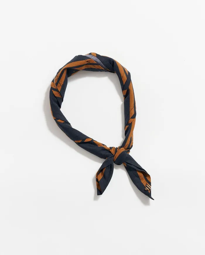 Men Accessories Billy Reid Heirloom Stripe Bandana Blackgold
