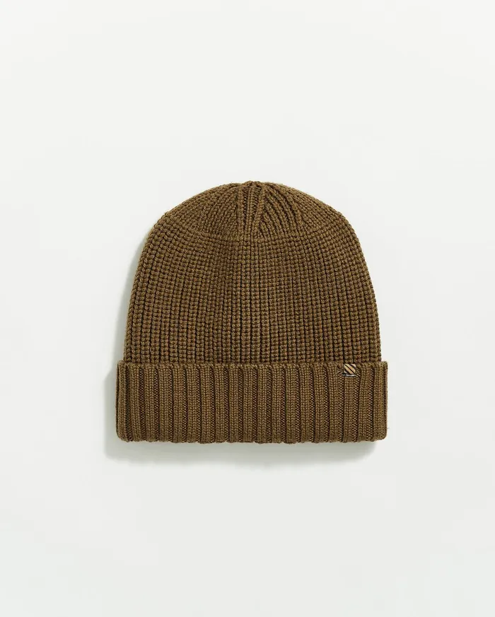 Men Accessories Billy Reid Wool Ribbon Beanie Dark Olive