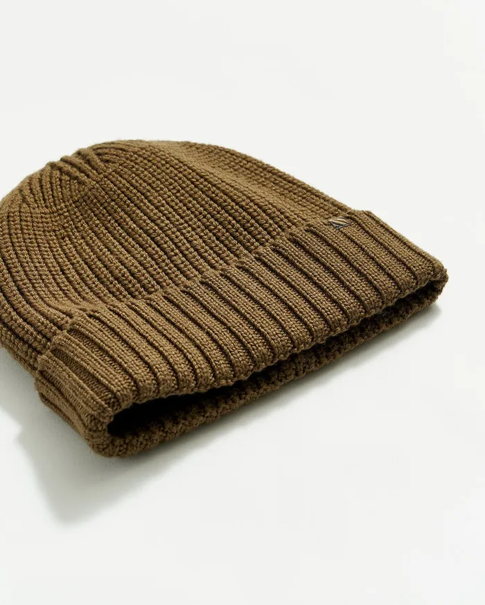 Men Accessories Billy Reid Wool Ribbon Beanie Dark Olive