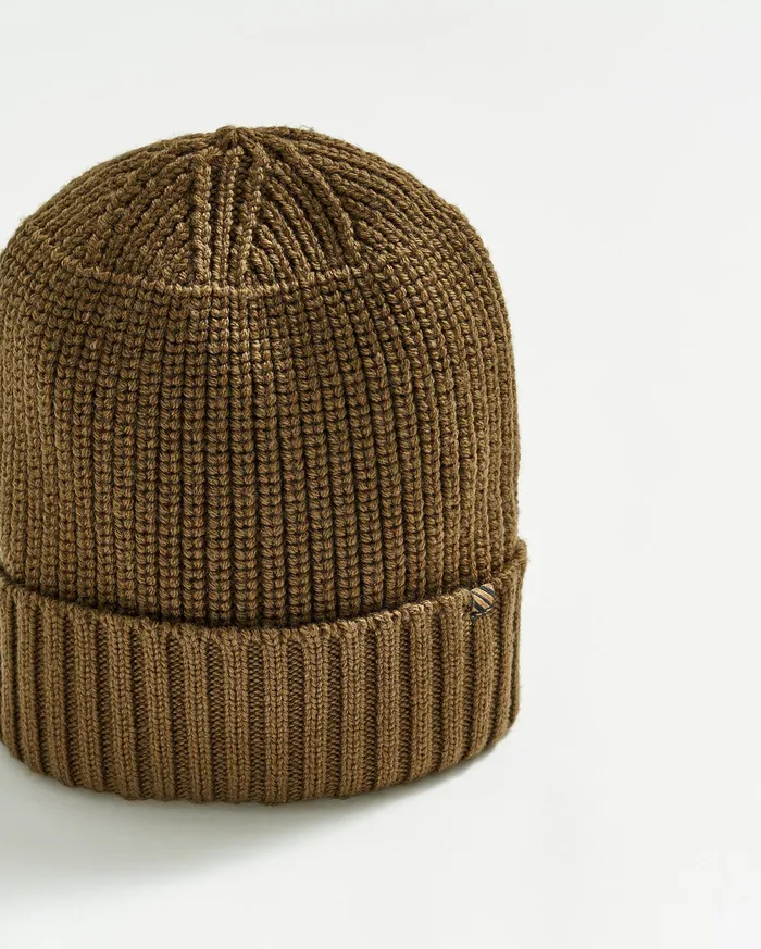 Men Accessories Billy Reid Wool Ribbon Beanie Dark Olive