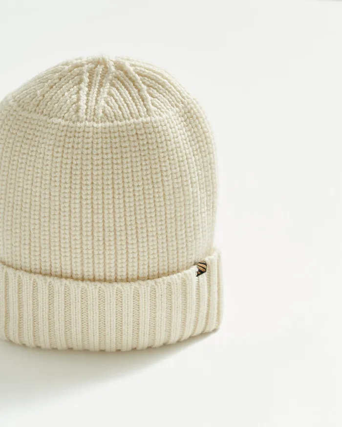 Men Accessories Billy Reid Wool Ribbon Beanie Natural