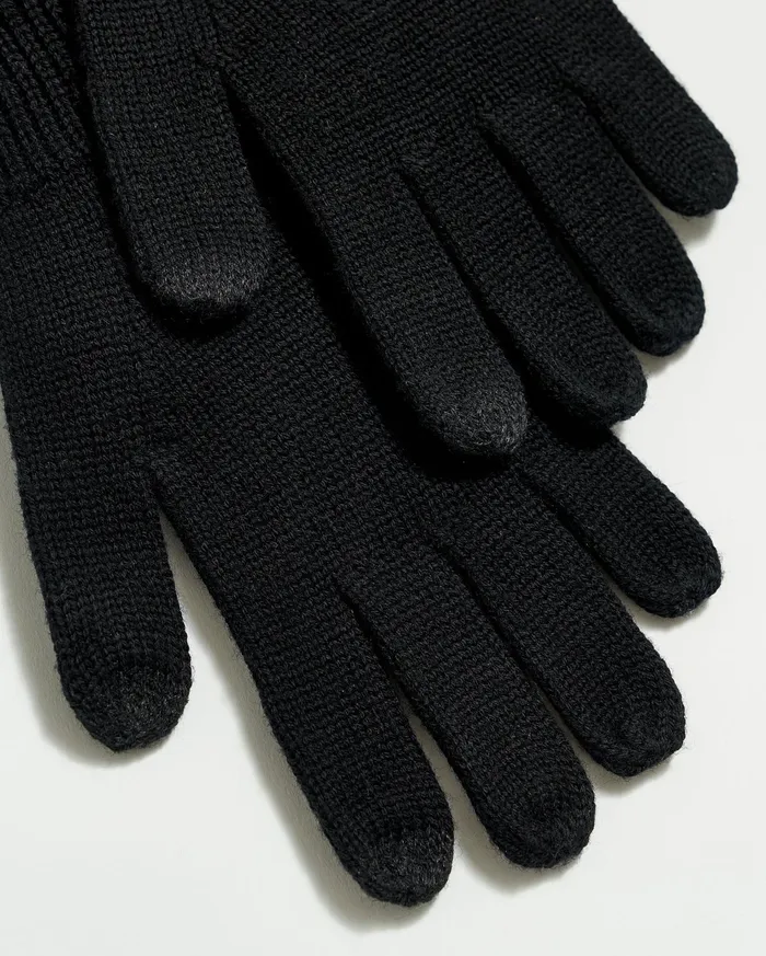 Men Accessories Billy Reid Wool Ribbon Gloves Black