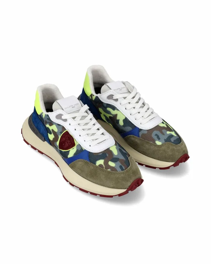 Men Antibes Sneakers GreenYellow Shoes Philippe Model Paris Running
