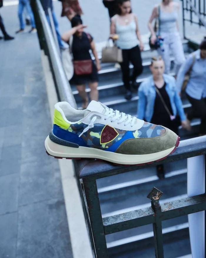 Men Antibes Sneakers GreenYellow Shoes Philippe Model Paris Running