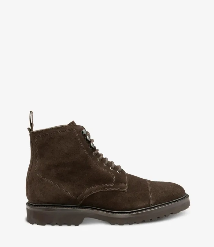 Men Aquarius Dark Brown Suede Loake Boots
