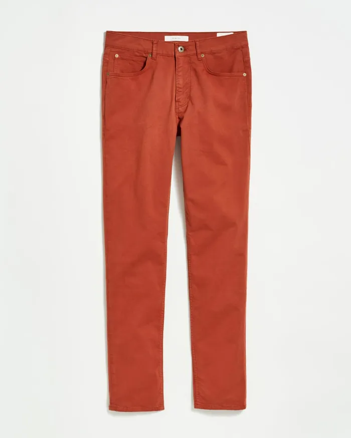 Men Bottoms Billy Reid 5 Pocket Pant Rust Red