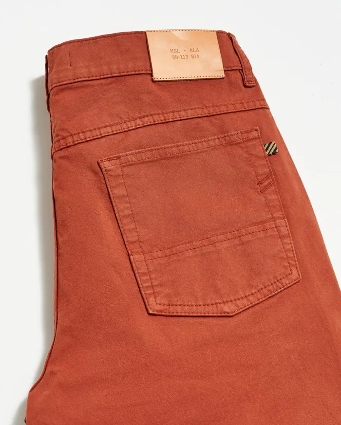 Men Bottoms Billy Reid 5 Pocket Pant Rust Red