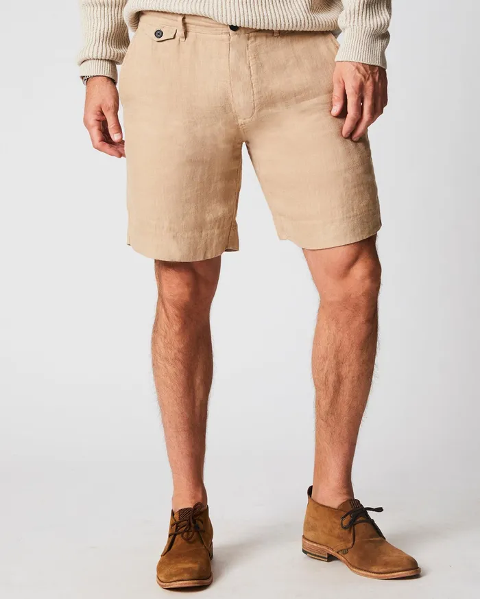 Men Bottoms Billy Reid Linen Moore Short Khaki
