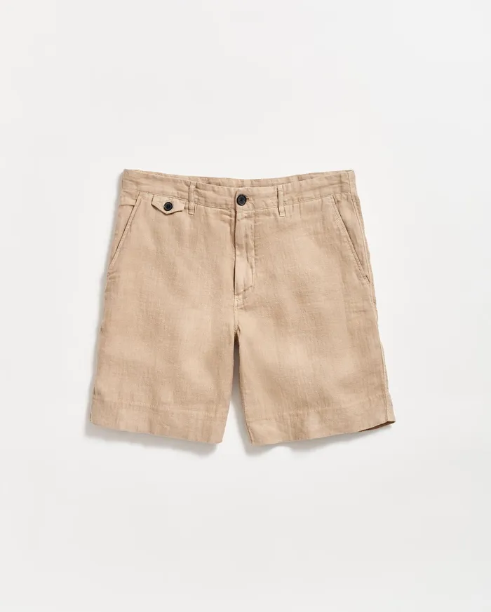 Men Bottoms Billy Reid Linen Moore Short Khaki