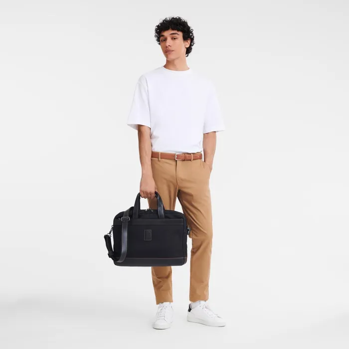 Men Boxford L Briefcase Black Longchamp Briefcase